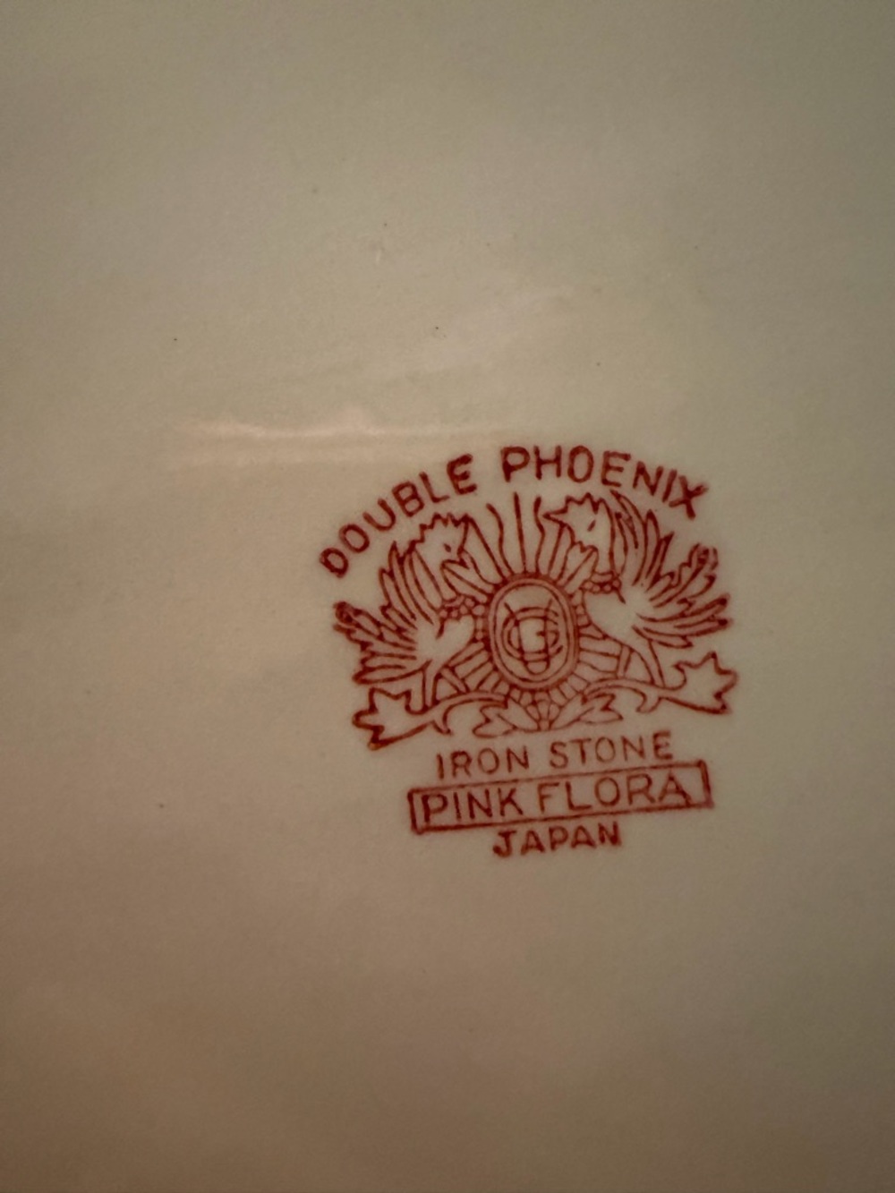 Vintage Pink Red Floral Ironstone Dinner Plates Set of 4 Cottagecore Shabby Chic - Picture 12 of 12